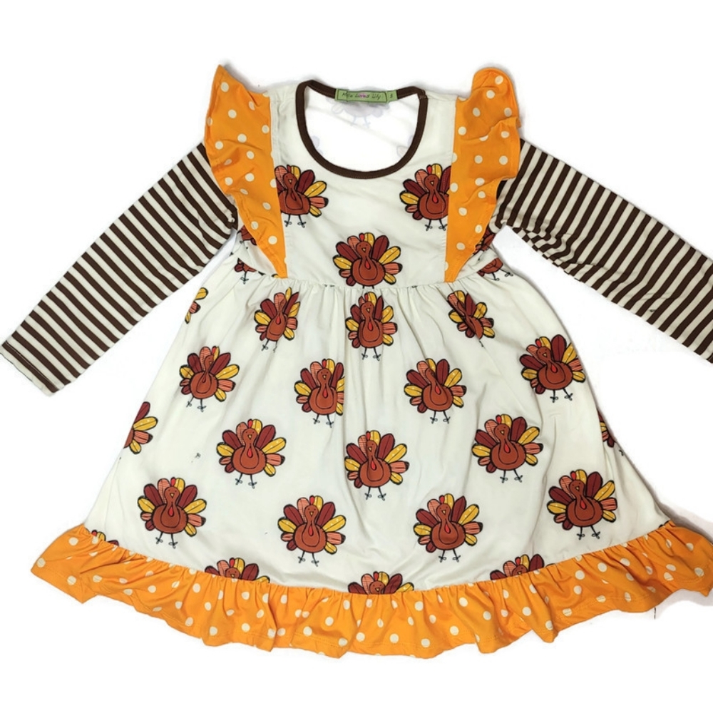 Millie loves lily turkey Thanksgiving fall dress 5